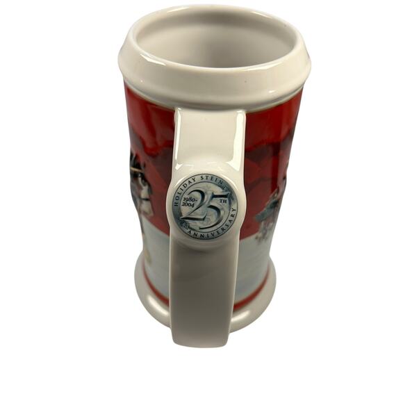 2004 Budweiser Holiday Stein Clydesdales Beer Mug 25th Anniversary - Picture 4 of 7